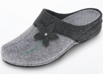 Laurina, klassiska damtofflor, med anatomiskt formad fotb&auml;dd 