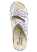 ELENA EDEN mulor med delvis skimrande zebratryck 