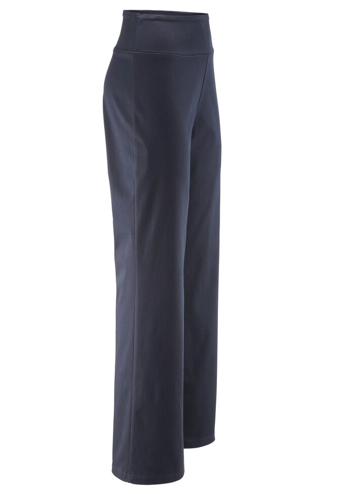 Mjuk stretchbyxa i moderiktig bredd 