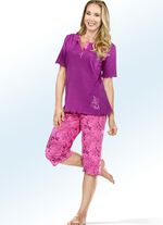 Paket med två pyjamasar, korta ärmar med knappslå 1X BÄR FUCHSIA, 1X FUCHSIA BÄR