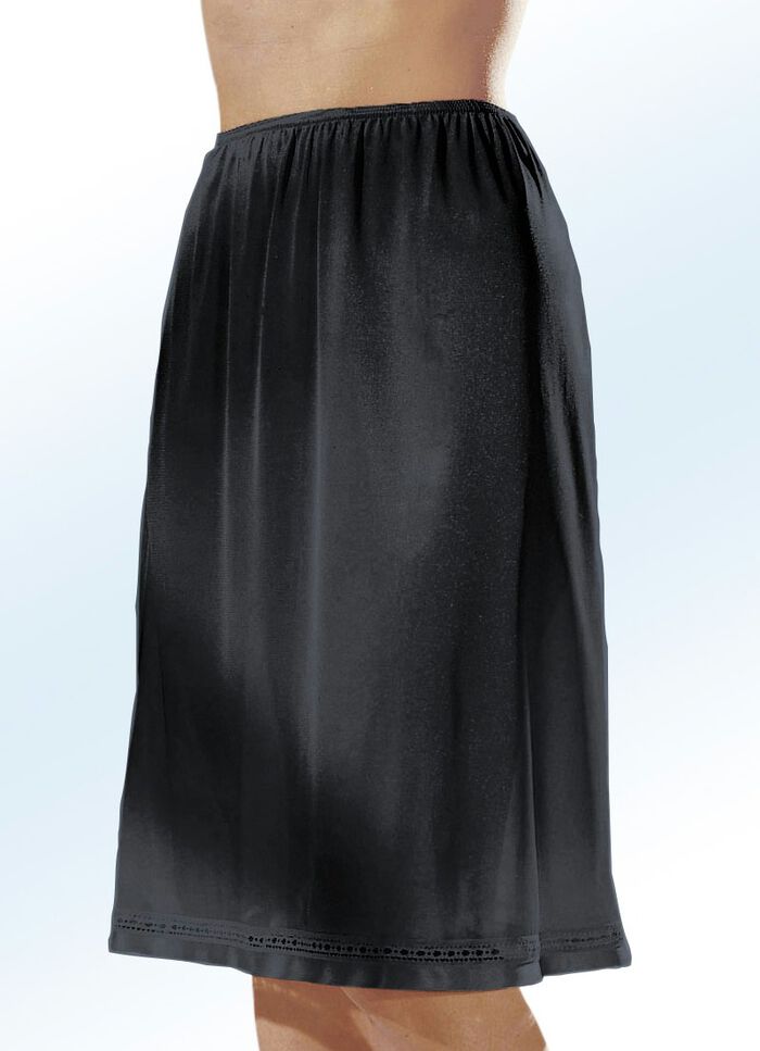 Underkjolar i tv&aring;pack med h&aring;ls&ouml;msf&aring;ll 1X PULVER, 1X SVART