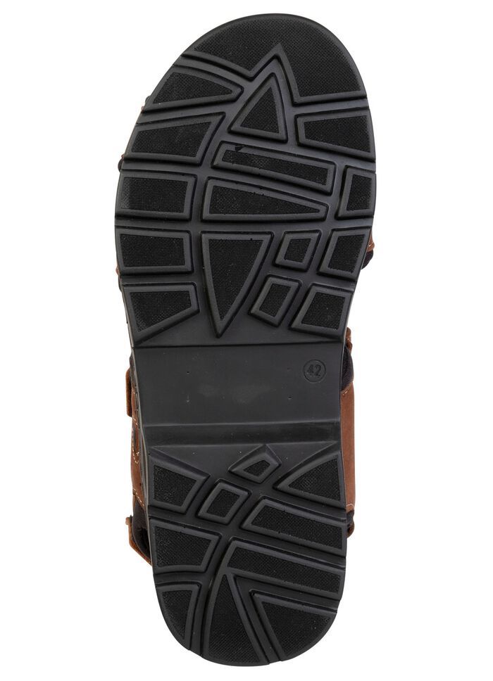 GINO GALANTE, sportiga herrsandaler, med kardborrekn&auml;ppning BRAUN