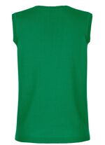 Stickad topp av ren bomull GR&Ouml;NT