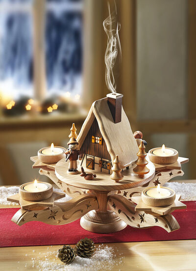 ZEIDLER adventsljusstake med rökhus 