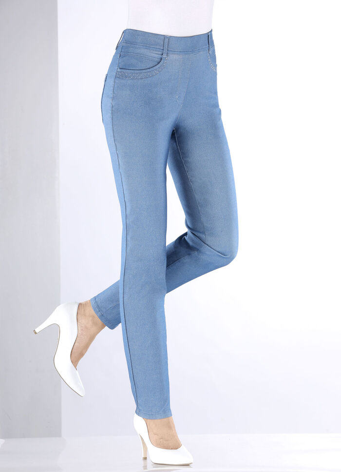 Byxor i denim-look, 