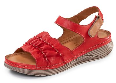 Gemini, l&auml;tta damsandaler, bredd G, tillverkade av l&auml;der 