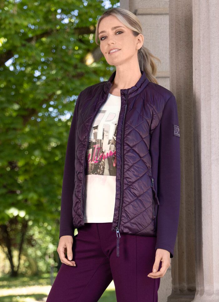 Jacka med quiltade inl&auml;gg 