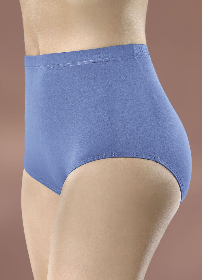 Trosor i fempack med resår i midjan 3X AZURBLAU, 2X WEISS