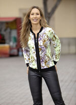 Blusjacka med ribbstickning 