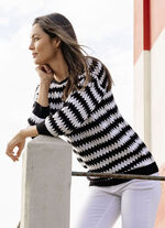 Pullover med sicksackdesign 
