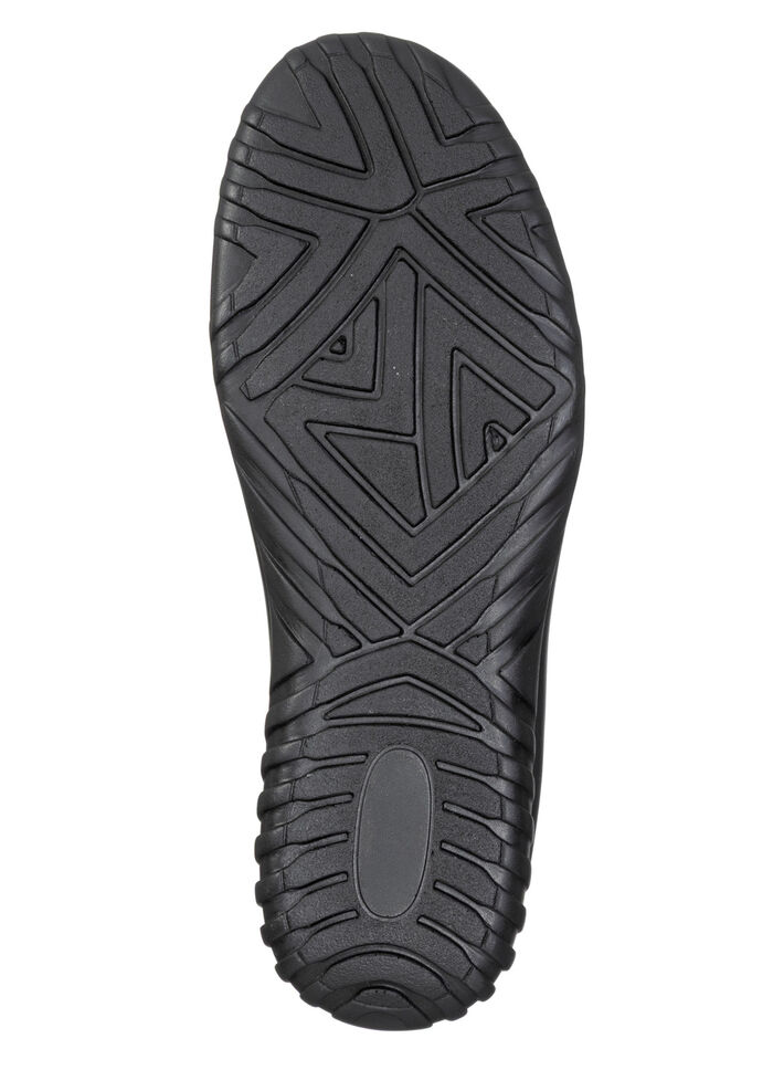 ELENA EDEN, bekväma damskor med snörning, bredd H, med uttagbar fotbädd SVART