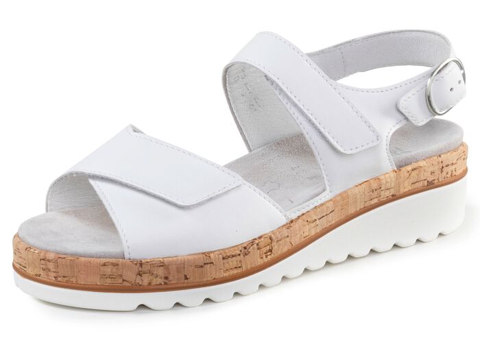 ELENA EDEN sandal av nappal&auml;der VIT