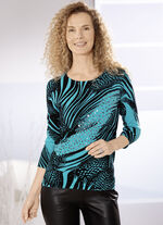 Tröja med paljettdekoration TURKOS-SVART