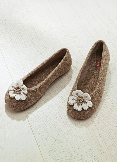 Ballerinaskor från Florett gjorda av bekvämt filtmaterial 