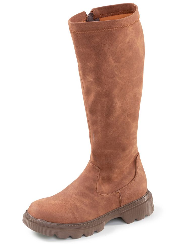 Andrea Conti, klassiska damst&ouml;vlar, med dragkedja inuti BRUN