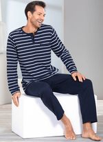 Pyjamas i tv&aring;-pack med knappsl&aring; och &ouml;ppna muddar 