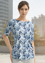 Skjorta med platt halsringning 