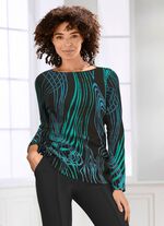 Pullover i jacquard finstickad 