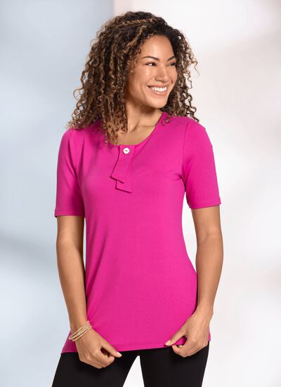 Skjorta med dekorativ knapp 