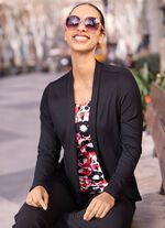 Skjorta i rundad jacklook 