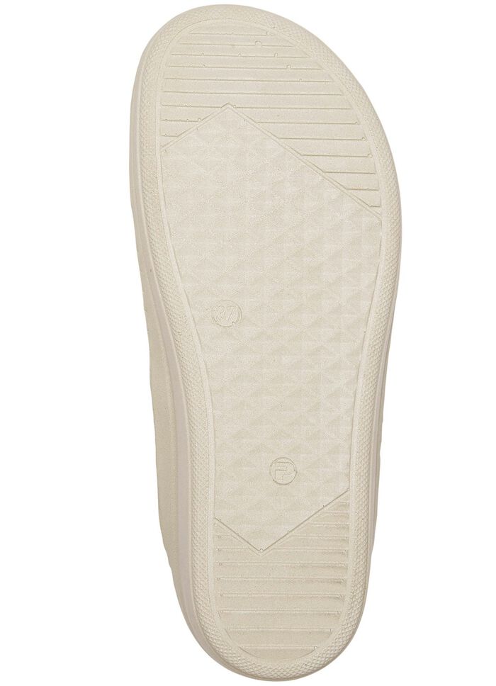 Tvillingssandal av luftigt perforerat kohudsnappaskinn VIT