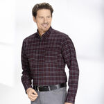 "Milano Italy" skjorta med button-down krage BORDEAUX-GRAU