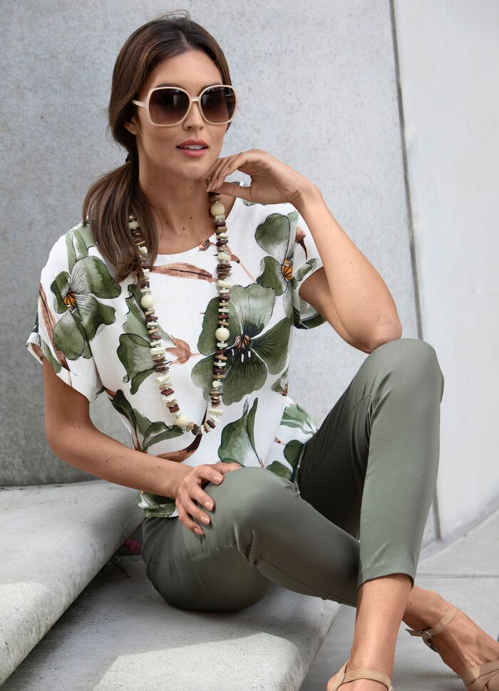 Tunika i linnelook SVART