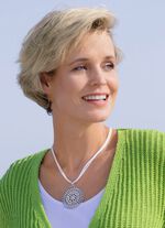 Halsband med glasstenar 