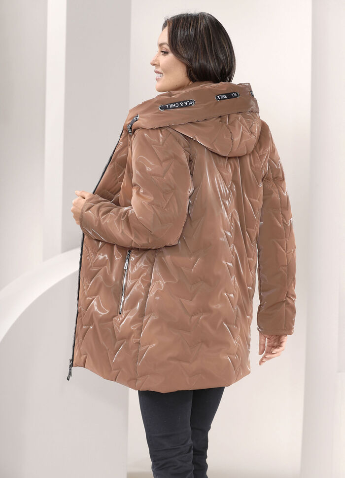 Jacka i trendig lacklook MANDEL