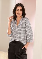 Skjorta med en gl&auml;nsande effekt 