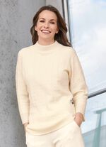 Tr&ouml;ja med nyull och kashmir ECRU