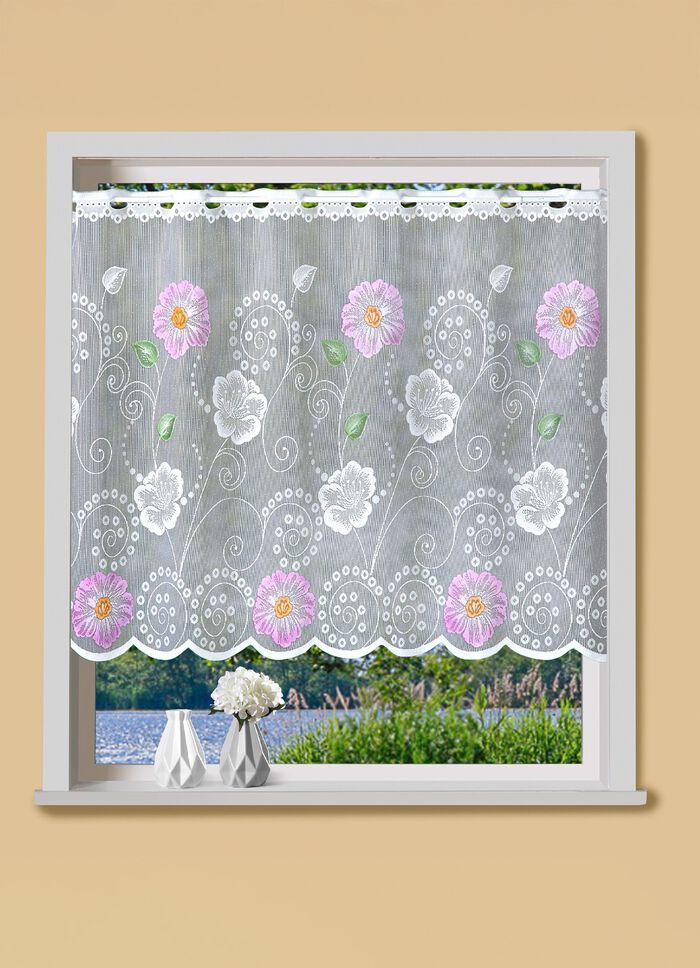 liten f&ouml;nstergardin med st&aring;nggenomdragning FLIEDER