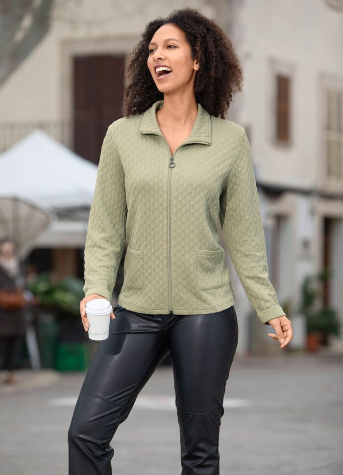 Blusjacka med p&aring;sydda fickor 