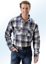 Skjorta med fiskbensm&ouml;nster av ren bomull 