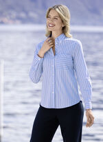 Blus i randig design 