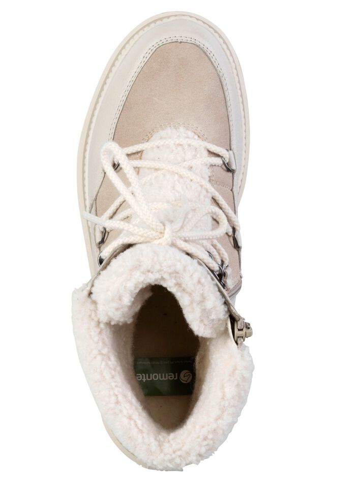Remonte, fodrade damst&ouml;vlar, vinterskor, vidd G, med dragkedja ECRUBEIGE