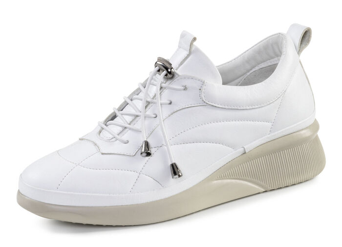 Gemini sneakers med dekorativ quiltning VIT