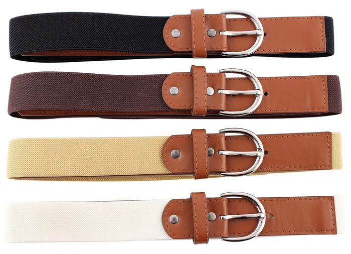 Elastiska b&auml;lten, set om 4, passar alla storlekar 