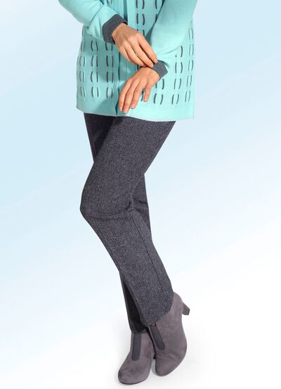 Tweedbyxor i bekv&auml;m pull-on-stil 