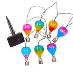 Solar ljus kedja med f&auml;rgglada ballonger 