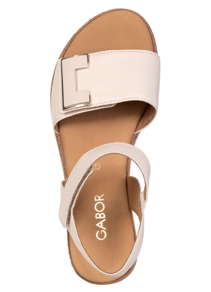 Gabor, moderiktiga damsandaler, vidd G, med res&aring;rband 