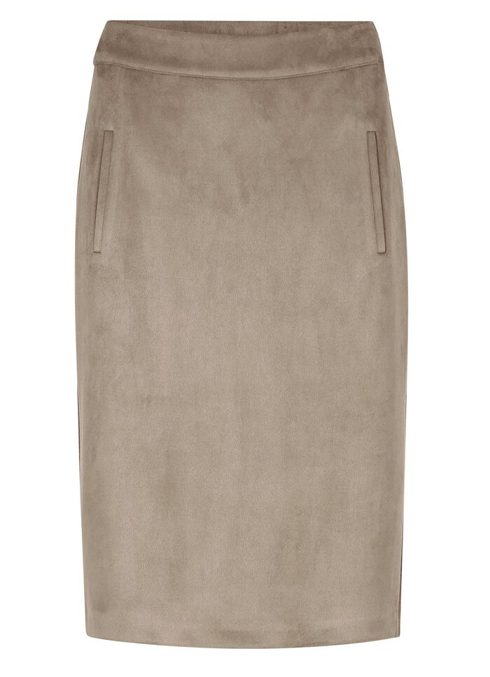 Kjol i mocka-look 