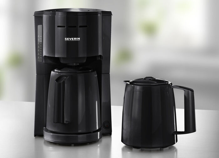 Severin kaffebryggare med 2 termosar SVART