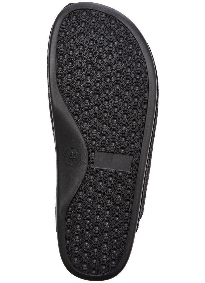 Klassiska herrtofflor med anatomiskt formad fotb&auml;dd ANTRACIT