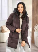 Funktionell l&aring;ng parkas med fast huva 