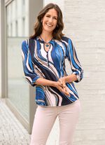 Skjorttunika med &ouml;glaknappsl&aring; 