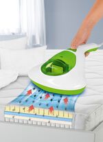 Kvalsterdammsugare med UV-C-lampa 