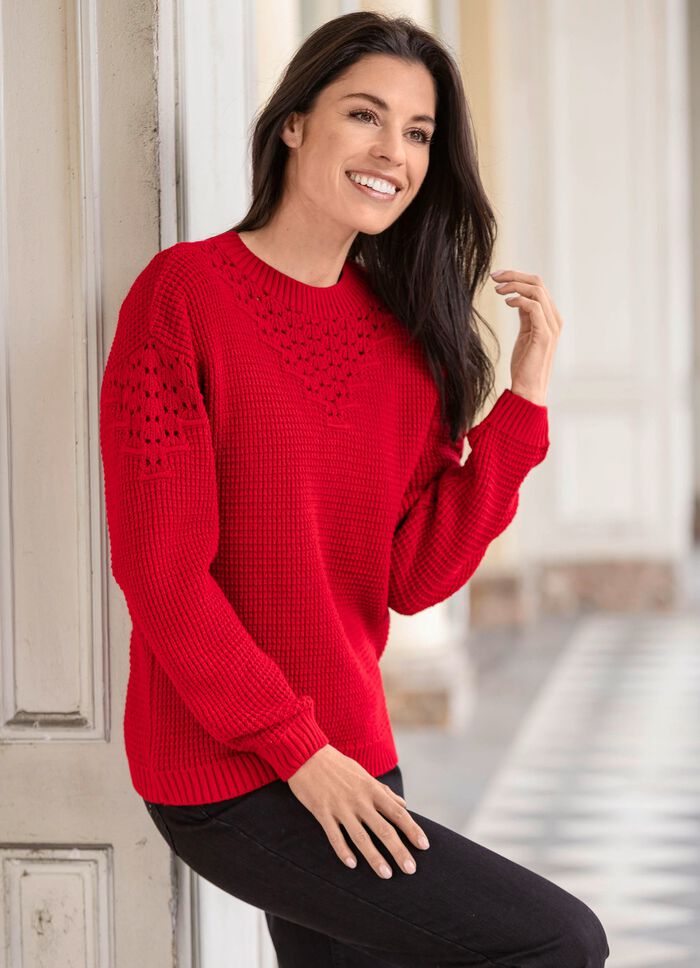 Tr&ouml;ja med texturerat m&ouml;nster 