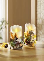 LED &auml;kta vaxljus, set om 2 