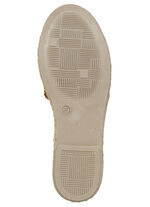 Gemini, trendiga damtofflor, bredd G, tillverkade av läder COGNAC